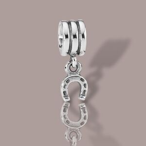 Pandora Sterling Silver Horseshoe Dangle Charm Retired